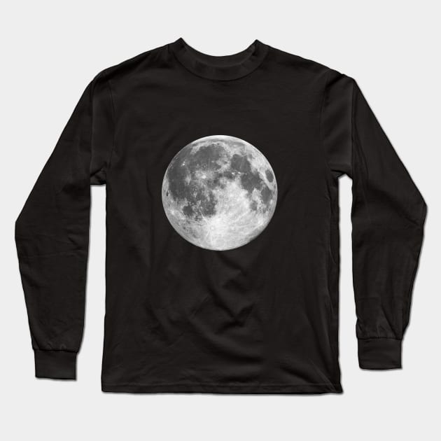 Full Moon Long Sleeve T-Shirt by MotivatedType